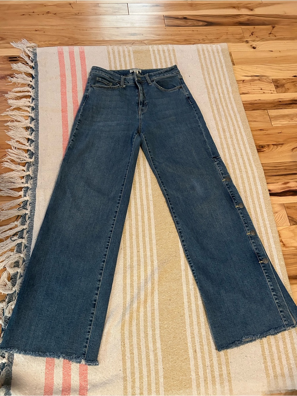 Nili Lotan x Target ‘Ena’ Capsule Collection Wide-Leg Jeans with Side Buttons 8